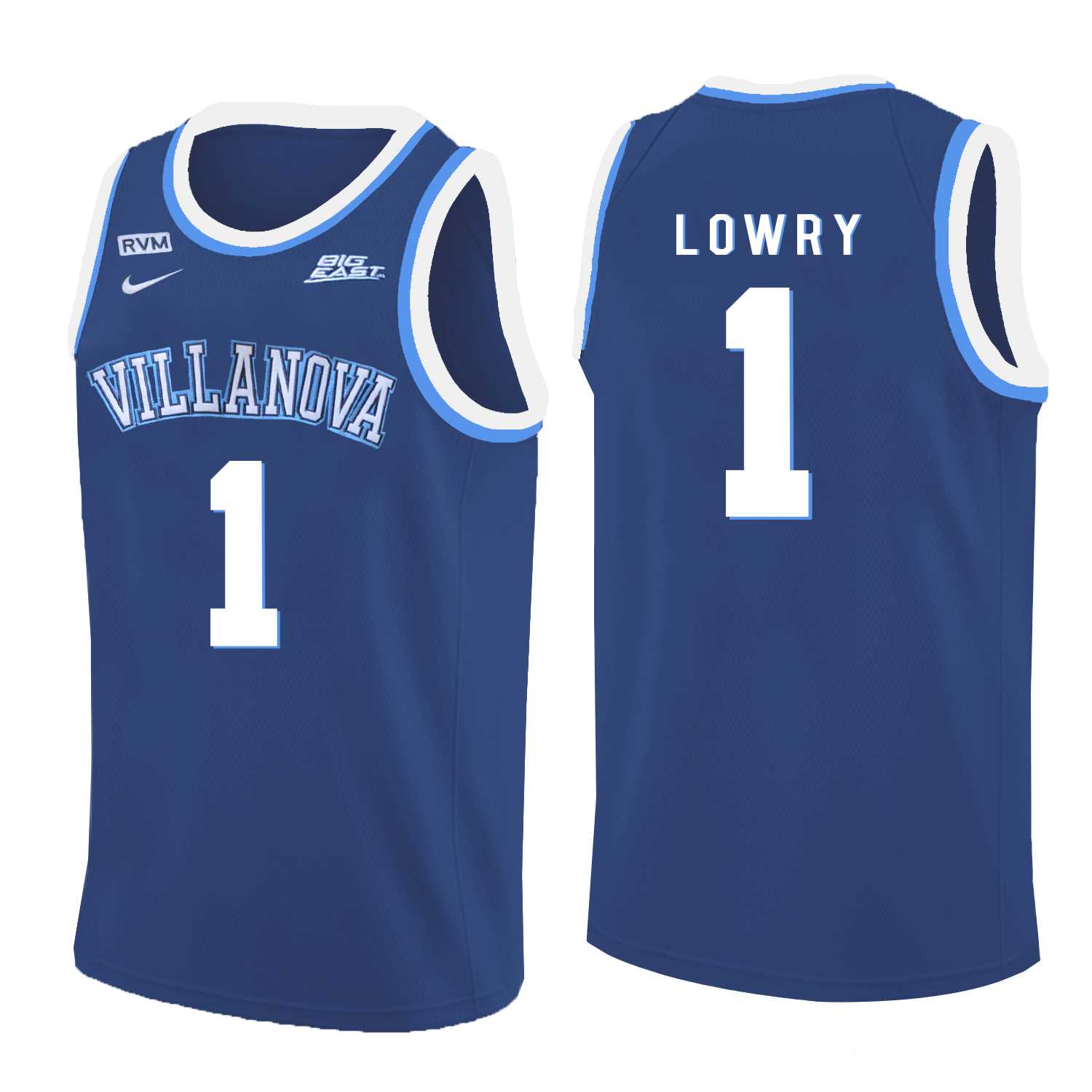Villanova Wildcats #1 Kyle Lowry Blue College Basketball Jersey